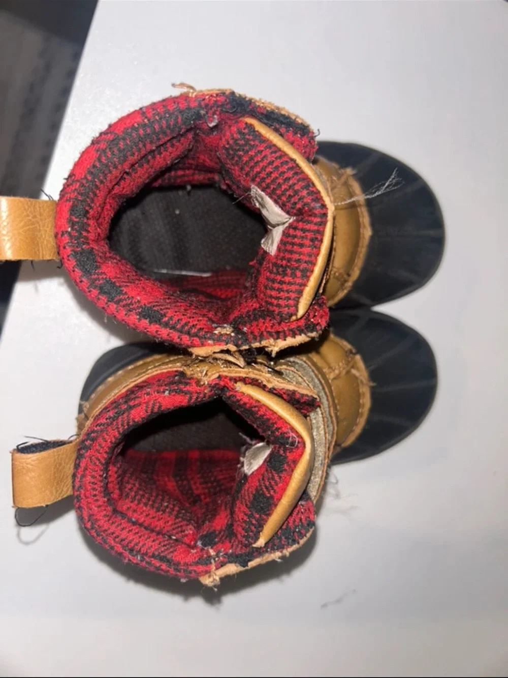 Magellan Outdoors Tan and Black Kids Winter Boots with Double Straps